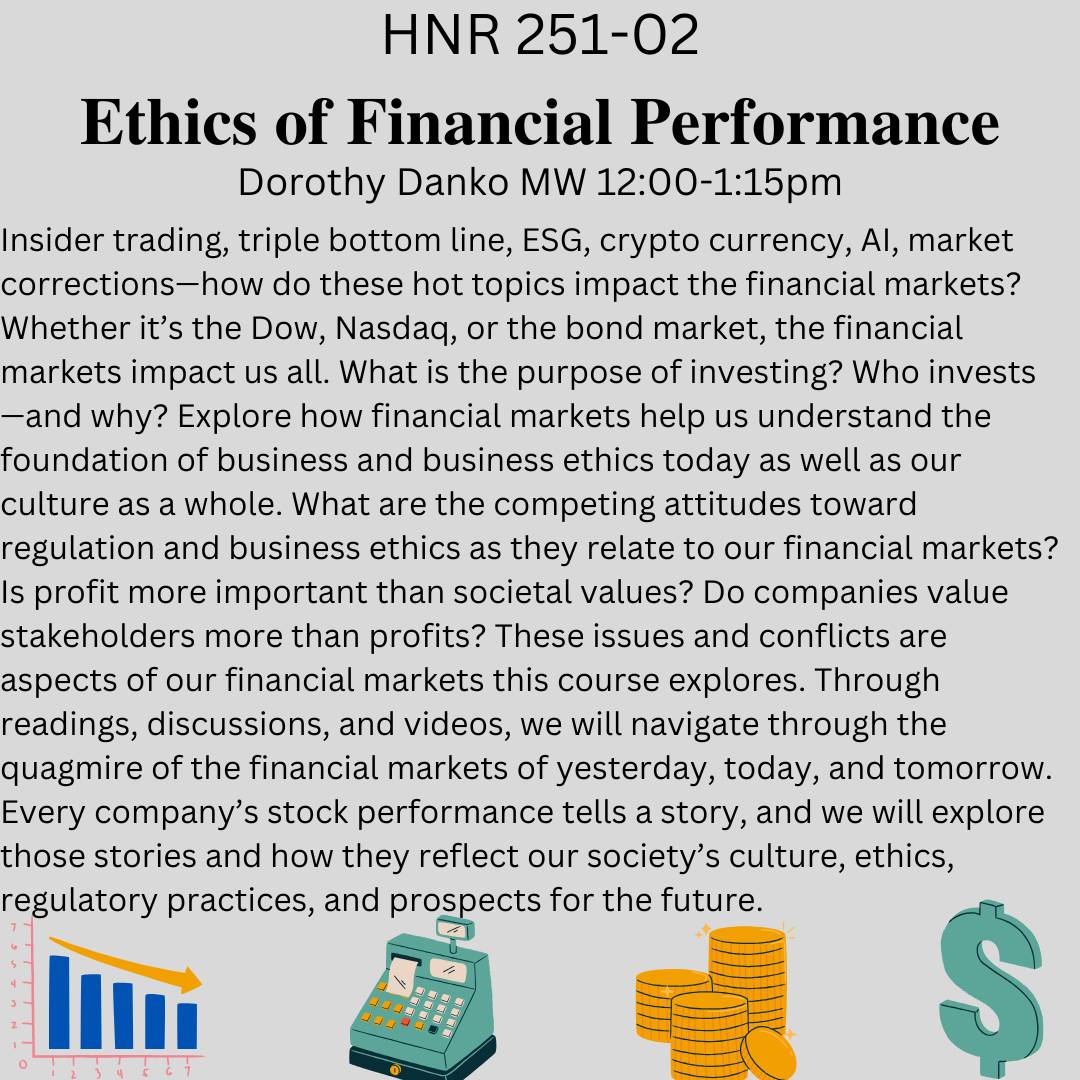 course description HNR 251-02